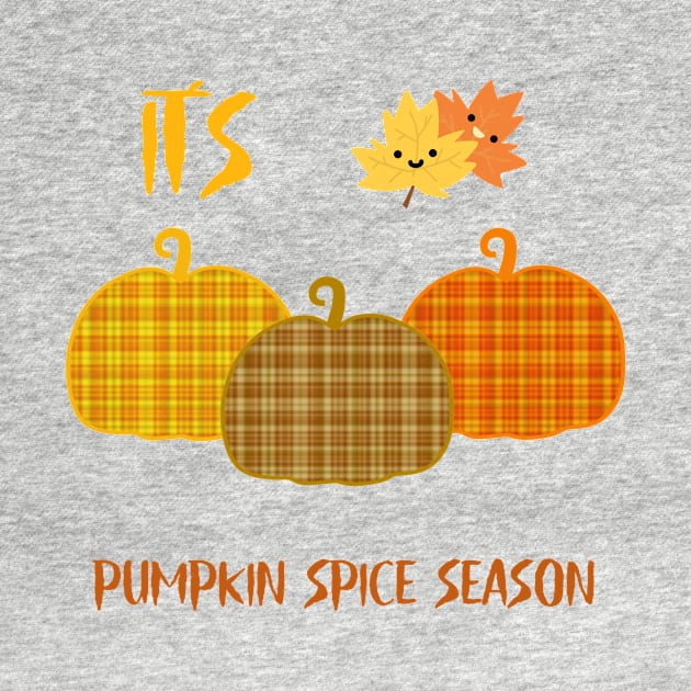 ITS Pumpkin Spice Season Autumn Plaid Pumpkins by SartorisArt1